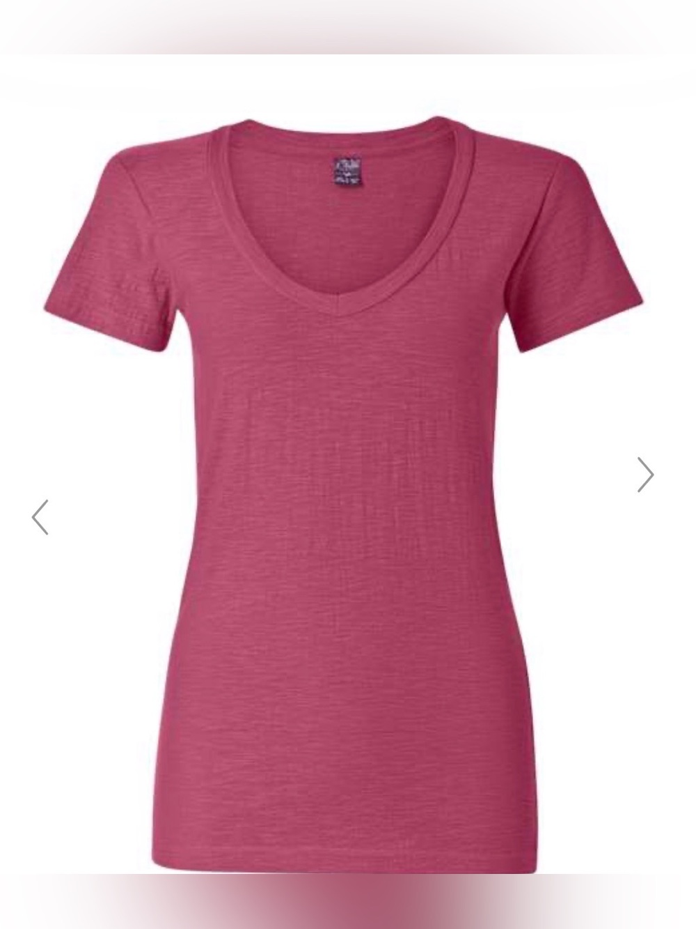 J. America  Women's V-Neck Slub T-Shirt